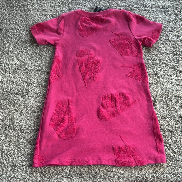 PINK NIKE SHORT SLEEVE TERRY CLOTH DRESS - Picture 2 of 7